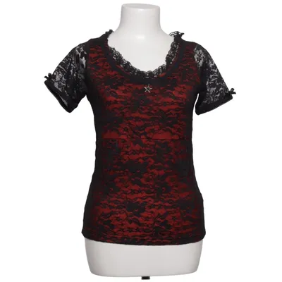 Top (Red, Black) from Gothicana by EMP Elastane, Polyester, Viscose