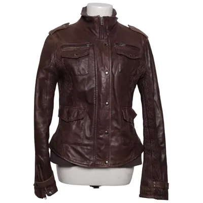 Läderjacka (Brun) från J & E Bomull, Skinn, Polyester