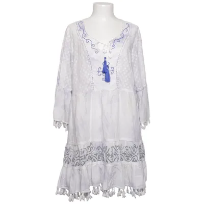 Jurk (Wit, Blauw, Meerkleurig) van Tredy Katoen