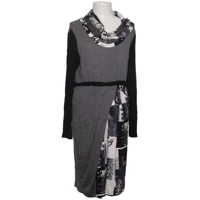 Jurk (Zwart, Grijs, Wit) van Mandarin Elastaan, Viscose