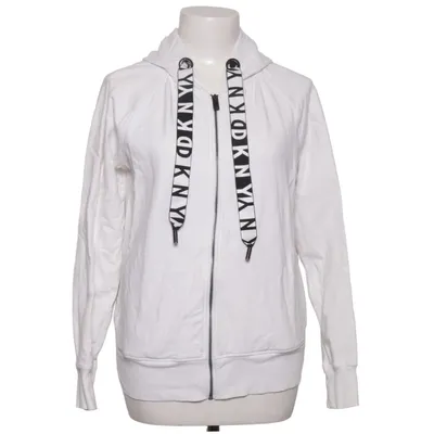 Huvtröja (Vit) från DKNY Sport Bomull, Elastan