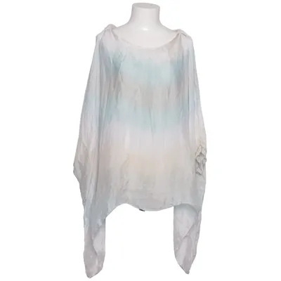 Maxikjole (Blå, Hvid, Beige) Elastan, Silke, Viscose