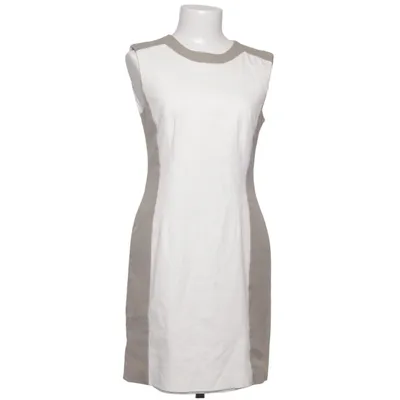 Dress (White, Beige) from Black Saks Fifth Avenue Cotton, Elastane, Polyester