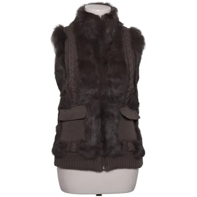 Pelsvest (Grå) fra Oakwood Akryl, Polyester, Kaninpels, Uld