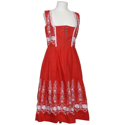 Dirndl (Röd, Vit) från Rose-Dirndl Bomull