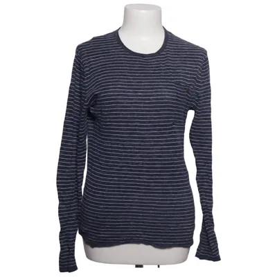 Langærmet t-shirt (Blå, Hvid) fra Blue Ridge Bomuld
