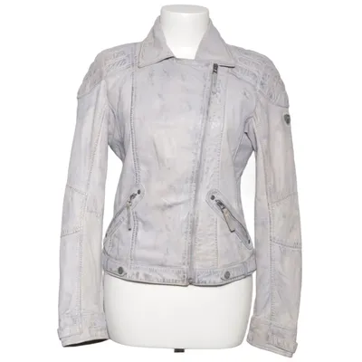 Bikerjacka (Grå) från Gipsy Bomull, Skinn, Polyester