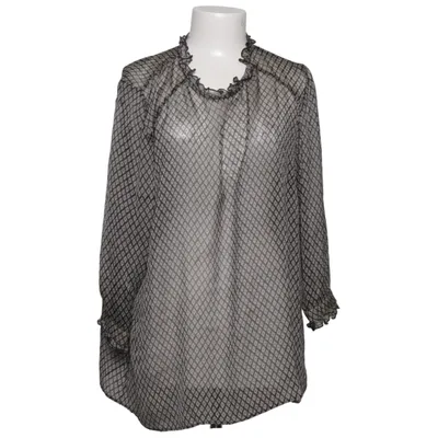 Blouse (Black, White) from NH Silk