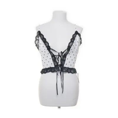 Crop top (Wit, Zwart) van Miss Selfridge Elastaan, Polyamide, Polyester