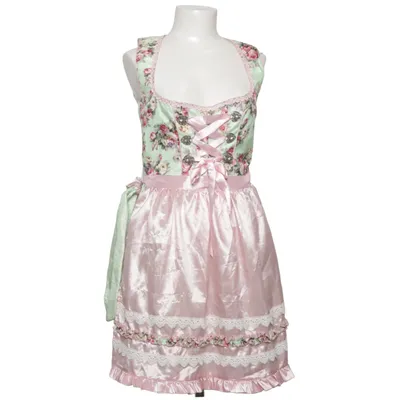 Dirndl (Grün, Pink, Mehrfarbig) von Fuchs Trachtenmoden Baumwolle, Polyester
