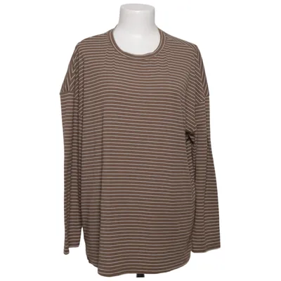 Long sleeve T-shirt (Brown, White) from Dazy Elastane, Polyester, Viscose