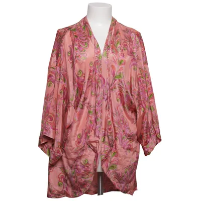 Kaftan (Pink, Multicolored) from May Polyester, Silk