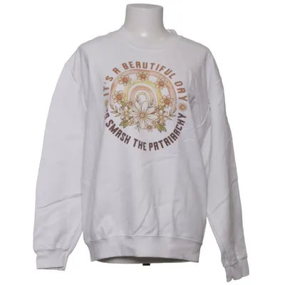 Sweatshirt (Hvid, Flerfarvet) fra Gildan Bomuld, Polyester