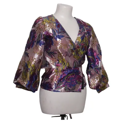Wikkelblouse (Roze, Blauw, Meerkleurig) van Selected Femme Metallvezel, Nylon, Polyester