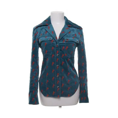 Skjortejakke (Horse Lovely Teal Embroidered) fra Chloé Bomuld, Polyester