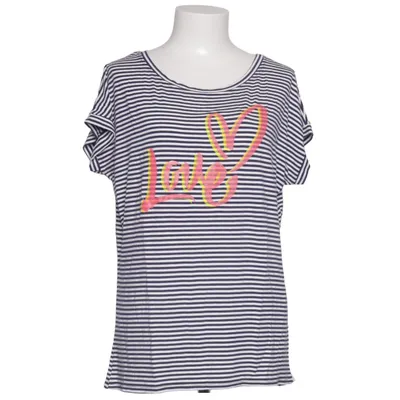 T-shirt (Blue, White) from V Milano Elastane, Viscose