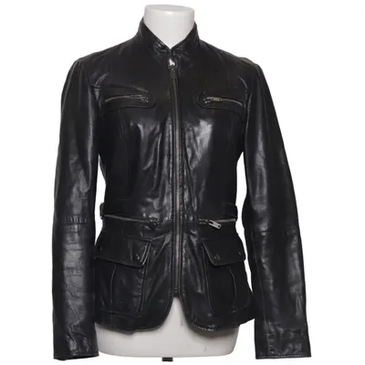 Leather jacket (Black) from Best Connections Leather, Polyester