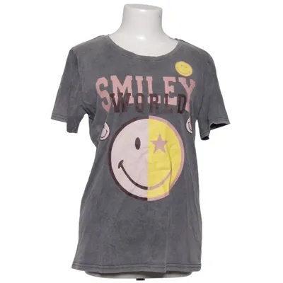 T-shirt (Gray, Multicolored) from Smiley World Cotton