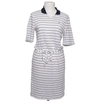 Polo dress (White, Blue) from Lacoste Live Cotton, Lyocell, Metallic fiber, Polyester