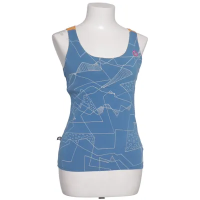 Halternecktopp (Blå, Vit, Orange) från E9 Bomull