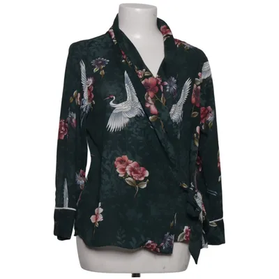 Blouse portefeuille (Vert, Multicolore) de Zara Basic Collection
