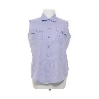 Top (Blue, White) from Miss H Express Cotton, Polyester
