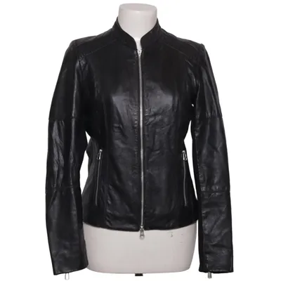 Læderjakke (Jacket 182) fra Goosecraft Bomuld, Læder, Polyester