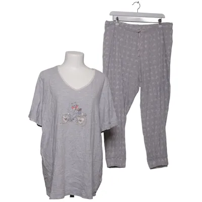 Pyjamas (Grå, Rosa) från Ulla Popken Bomull, Viskos