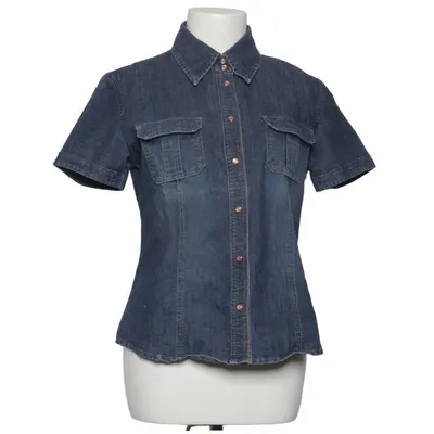 Kurzarmhemd (Blau) von Montego Baumwolle, Elasthan, Polyester