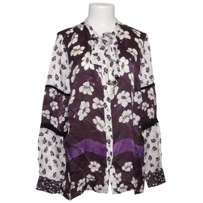 Bluse (Lila, Weiß) von (The Mercer) N.Y. Seide
