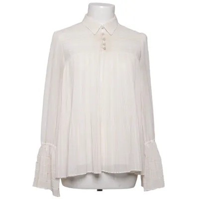 Blouse (White, Orange) from Massimo Dutti Polyester