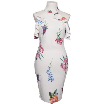 Dress (White, Multicolored) from City Goddess Elastane, Polyester