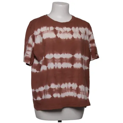 T-shirt (Brun, Hvid) fra Object Bomuld