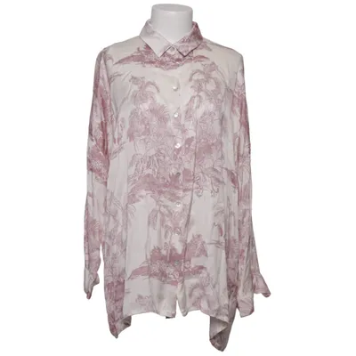 Blouse (Pink, White) from Sens Uniq Silk, Viscose