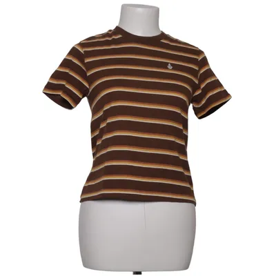 T-shirt (Brun, Gul, Hvid) fra Volcom Bomuld, Genanvendt polyester