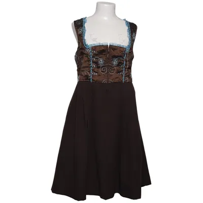 Dirndl (Brown, Blue) from Rose-Dirndl Polyamide, Polyester