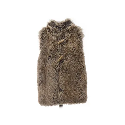 Fur vest (Brown, Black) from Zara Girls