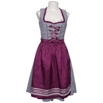Dirndl (Blå, Lila, Vit) från Fuchs Trachtenmoden Bomull, Polyester