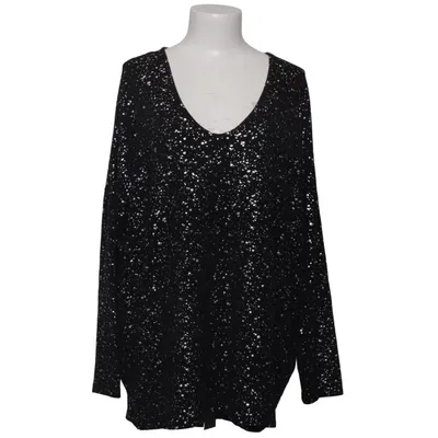 Tröja (Svart, Silverfärgad) från ONLY Carmakoma Elastan, Polyester, Viskos