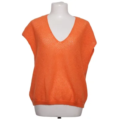 Pull sans manches (Orange) de Nathalie Vleeschouwer Acrylique, Laine d'alpaga, Mohair, Polyamide