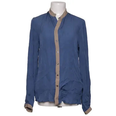 Blouse (Blue, Beige) from Guglielminotti Silk