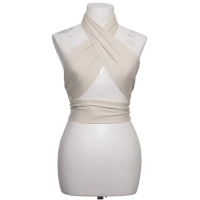 Haut dos-nu (Beige) de Do My Self Élasthane, Polyester