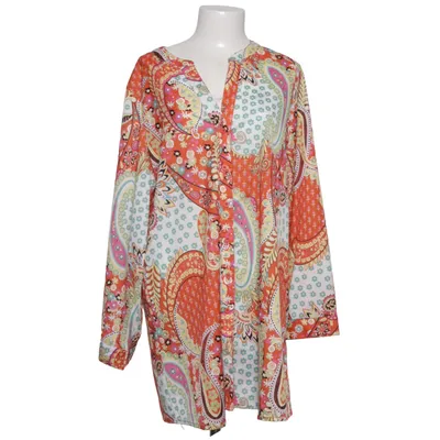 Blouse (Red, Multicolored) from Misslook Polyester