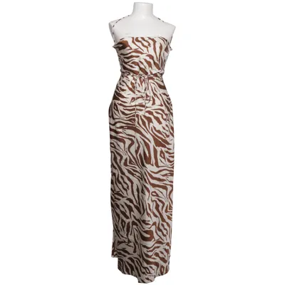 Halterneck dress (Beige, Brown) from Shein Polyester