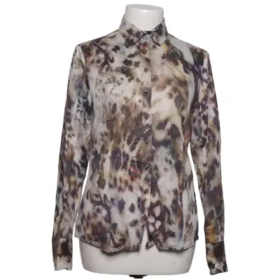 Blouse (Brown, Multicolored) from Eterna Premium Cotton, Leather
