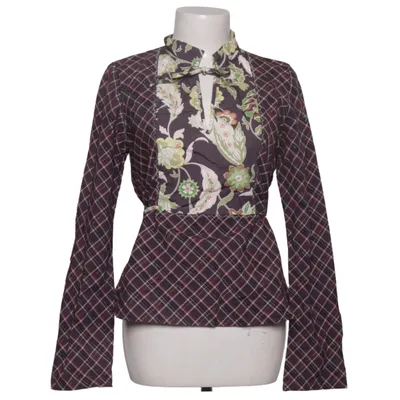 Wrap blouse (Brown, Multicolored) from Mogul