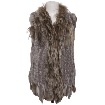 Gilet en fourrure (Gris) de Fuchs Schmitt Fourrure de lapin
