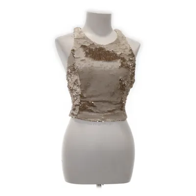 Haut (Beige, Or, Blanc) de Zara Basic Polyester