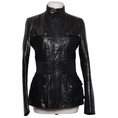 Veste en cuir (Noir) de Belstaff Cuir, Viscose