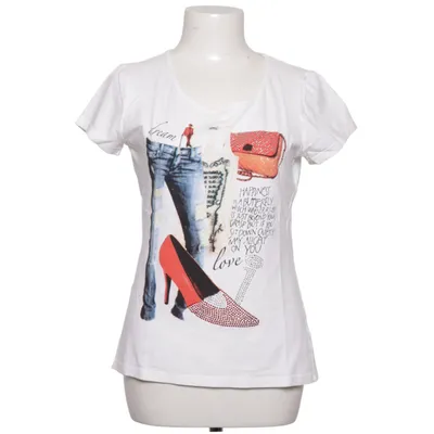 T-shirt (Hvid, Flerfarvet) fra Malvin Bomuld, Elastan